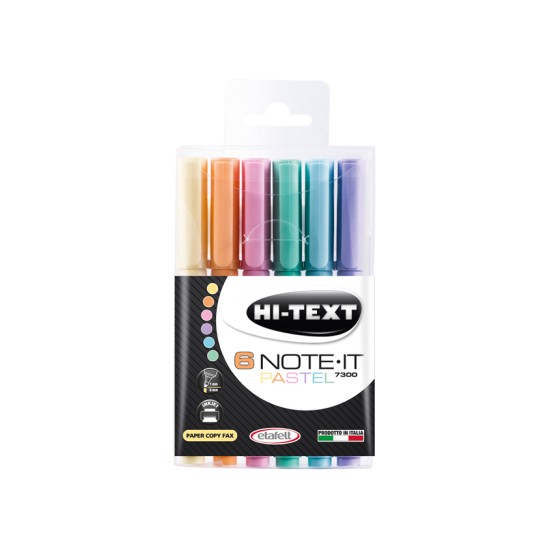 6 Note It Pastel Highlighters  