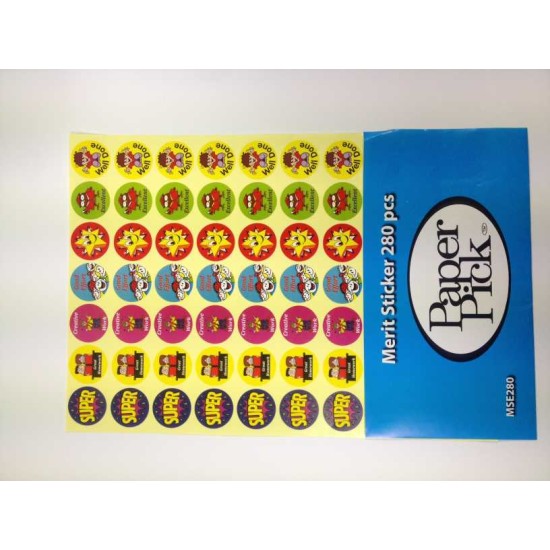 A4 Merit Stickers English Pk280