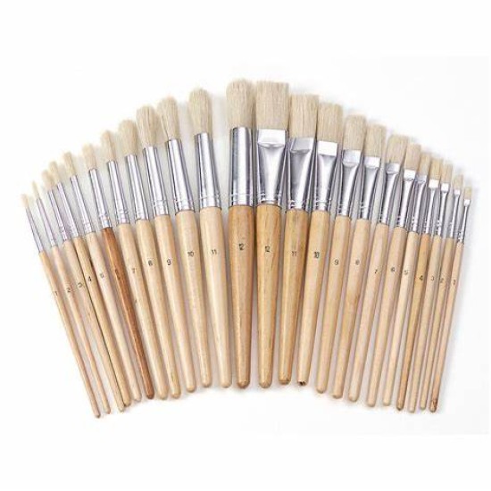 Assorted Easel Paint Brushes