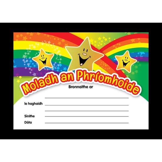 Award Certs Moladh an Phríomhoide