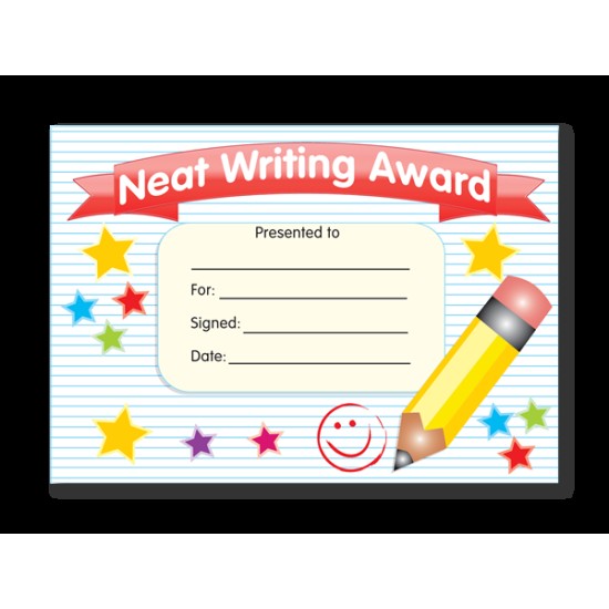 Award Certs Neat Writing