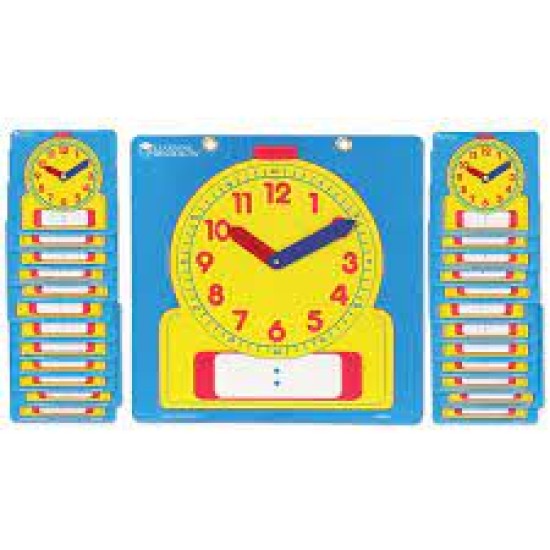 Classroom Clock Set Write on/ Wipe Off