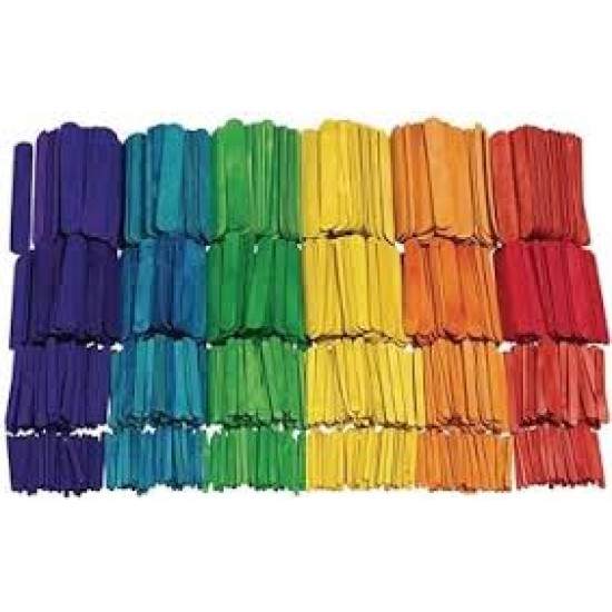 Coloured Craft Lollipop Stick Class Pack - 1200 Pc