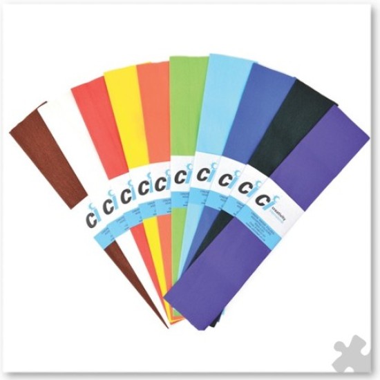 Crepe Paper Pack Of 10 Assorted