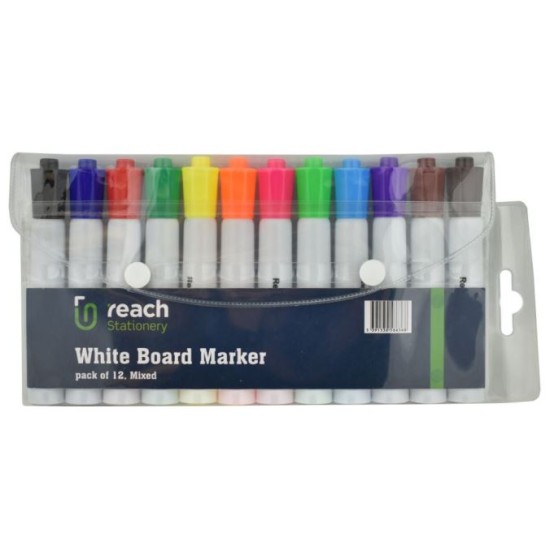 Drywipe Whiteboard Markers Wallet of 12