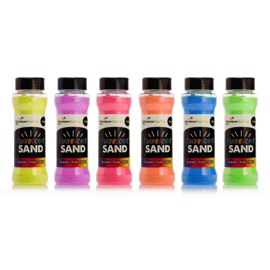 Fluorescent Sand Shakers (Pack of 6)