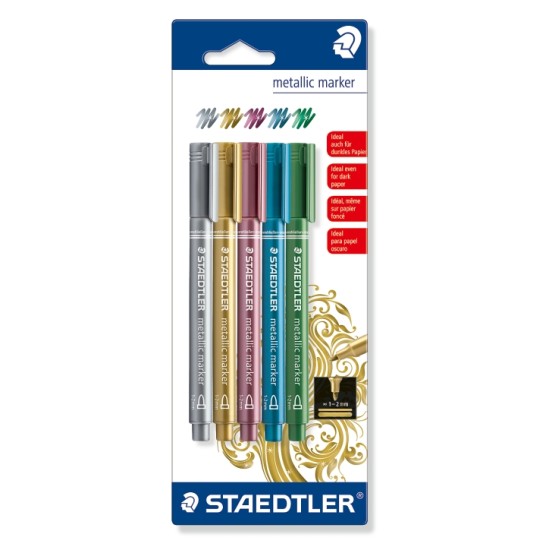 Metallic Markers Box Of 5