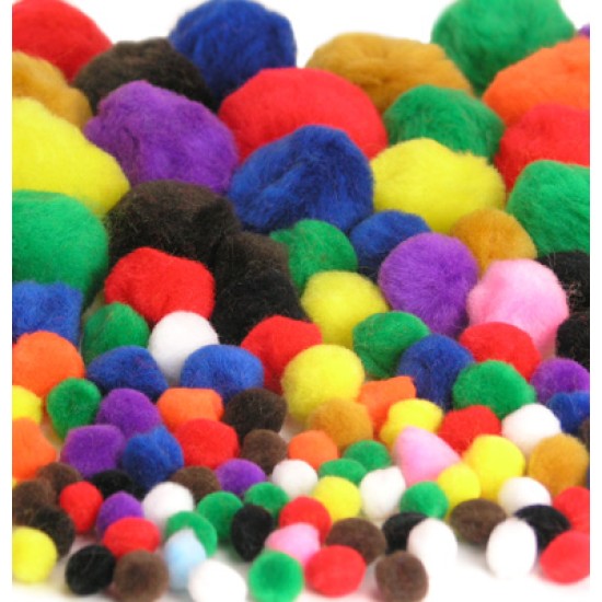 Pom Poms 200 Assorted