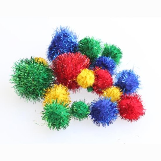 Pom Poms Glitter 100s