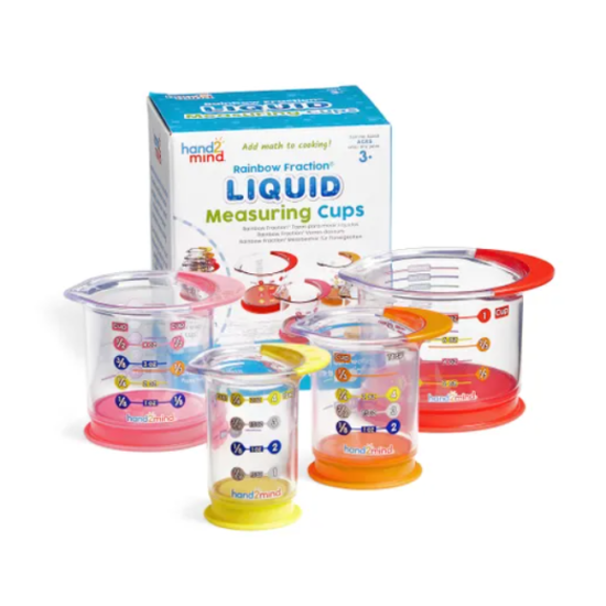 Rainbow Fraction Liquid Measuring Cups