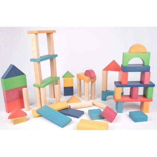 Rainbow Wooden Jumbo Block Set