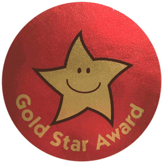 Sticker  Gold Star Award