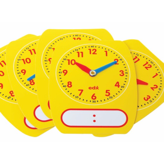 Write On Wipe Off Clocks Pack Of 5